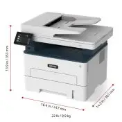 Xerox B235 A4 34 ppm Copia/Stampa/Scansione/Fax fronte/retro wireless PS3 PCL5e/6 ADF 2 vassoi Totale 251 fogli