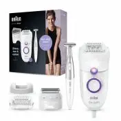 Braun Silk-épil 5 -825 Power Epilatore Donna Primi Utilizzi Delicato Con Filo Senza Interruzioni, Testina Radente, Cappuccio Regolator