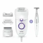 Braun Silk-épil 5 -825 Power Epilatore Donna Primi Utilizzi Delicato Con Filo Senza Interruzioni, Testina Radente, Cappuccio Regolator
