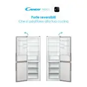 Candy Fresco CCE4T618ES frigorifero con congelatore Libera installazione 341 L E Argento