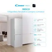 Candy Fresco CCE4T618ES frigorifero con congelatore Libera installazione 341 L E Argento