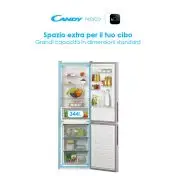 Candy Fresco CCE4T618ES frigorifero con congelatore Libera installazione 341 L E Argento