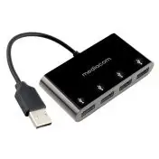 Mediacom MD-U101 hub di interfaccia USB 3.2 Gen 1 (3.1 Gen 1) Type-A Nero