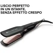 Bellissima Imetec XL ION, piastra lisciante per capelli, piastre larghe, ionizzatore, rivestimento ceramica e cheratina, 5 temperature da 150 a 230°C, riscaldamento rapido, cavo 1,8 m