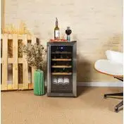 Cecotec GrandSommelier 15000 Inox  Cantinetta Vino Con Compressore Libera Installazione Grigio 15 Bottiglie