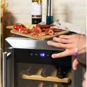 Cecotec GrandSommelier 15000 Inox  Cantinetta Vino Con Compressore Libera Installazione Grigio 15 Bottiglie