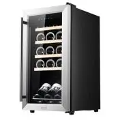 Cecotec GrandSommelier 15000 Inox  Cantinetta Vino Con Compressore Libera Installazione Grigio 15 Bottiglie