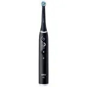 Oral-B iO - 6 - Spazzolino Elettrico Nero Lava Con Display In Bianco E Nero, 1 Testina, 1 Custodia Da Viaggio, Designed By Braun