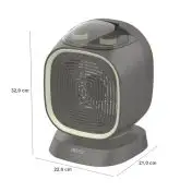 Imetec Silent Power Eco Interno Verde, Grigio 2100 W Riscaldatore ambiente elettrico con ventilatore