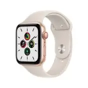 Apple Watch SE GPS + Cellular, 44mm Cassa in Alluminio color Oro con Cinturino Sport Galassia