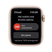 Apple Watch SE GPS + Cellular, 44mm Cassa in Alluminio color Oro con Cinturino Sport Galassia