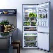 Midea MDRB593FGE02 frigorifero con congelatore Libera installazione 416 L E Stainless steel