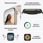 Apple Watch Nike Series 7 GPS + Cellular, 45mm Cassa in Alluminio Mezzanotte con Cinturino Sport Antracite/Nero