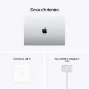 Apple MacBook Pro 14" chip M1 Pro 8‑core CPU 14‑core GPU 512GB SSD Argento