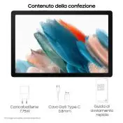 Samsung Galaxy Tab A8 10.5" Wifi, Android 11, RAM 4 GB, 64 GB, Silver