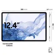 Samsung Galaxy Tab S8+ Tablet Android 12.4 Pollici Wi-Fi RAM 8 GB 256 GB Tablet Android 12 Silver [Versione italiana]