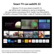 LG 24TQ510S Televisione Smart TV 24 Pollici Led WebOs Bianco