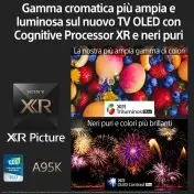 Sony XR-65A95K – 65 Pollici - BRAVIA XR™ - MASTER Series - OLED – 4K Ultra HD – High Dynamic Range (HDR) – Smart TV (Google TV) – Black