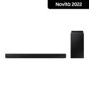 Samsung Soundbar HW-B450/ZF con subwoofer 2.1 canali 300W, bassi profondi, effetto surround, suone ottimizzato, unico telecomando