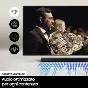 Samsung Soundbar HW-B550/ZF con subwoofer 2.1 canali 410W, audio 3D, suono ottimizzato, bassi profondi, gaming mode