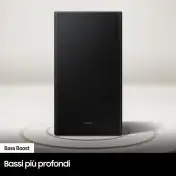 Samsung Soundbar HW-B550/ZF con subwoofer 2.1 canali 410W, audio 3D, suono ottimizzato, bassi profondi, gaming mode