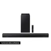 Samsung Soundbar HW-B550/ZF con subwoofer 2.1 canali 410W, audio 3D, suono ottimizzato, bassi profondi, gaming mode