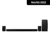Samsung Soundbar HW-Q990B/ZF con subwoofer e speaker 11.1.4 canali 656W, audio 3D wireless ottimizzato, effetto cinema surround