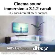 LG Soundbar S75Q 380W 3.1.2 canali, Meridian, Dolby Atmos