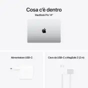 Apple MacBook Pro 14": Chip M4 Pro con cpu 12 core e gpu 16 core, 512GB SSD - Argento
