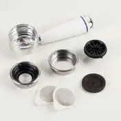 Ariete 1389 Positano Macchina da caffè, 850W, Compatibile con  caffè macinato o con cialde ESE Filtro ½ tazze, Cappuccinatore