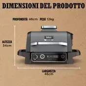 Ninja Barbecue elettrico Woodfire con affumicatore integrato OG701EU