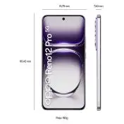 OPPO Reno12 Pro 5G AI Smartphone, Tripla fotocamera 50+50+8MP, Selfie 50MP, Display 6.7” 120HZ AMOLED FHD+, 5000mAh, RAM 12GB(Esp4GB/8GB/12GB)+ROM 512GB, [Versione Italia], Nebula Silver