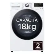 LG RH18U8AVCW Asciugatrice 18kg Pompa di calore DUAL Inverter Serie U8 Direct Drive AI Dry Wi-Fi Allergy Care A+++ 