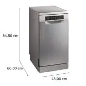 Bosch SPS6YMI14E Lavastoviglie slim da libera installazione 45 cm Acciaio spazzolato anti-impronta