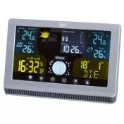 Trevi Stazione meteo con grande display a colori LCD, comandi touch, radiocontrollato 12/24, barometro hPa e termometro °C/°F