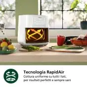 Philips 5000 series Airfryer 7.2L, Friggitrice ad aria 16-in-1, App per ricette, HD9285/00