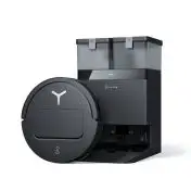 Ecovacs DEEBOT T50 OMNI Robot Aspirapolvere Lavapavimenti, 15000 Pa, Spazzola Laterale Estensibile e Lavapavimenti, ZeroTangle 2.0, lavaggio con acqua calda a 70 ℃, Ultrasottile 81 mm, nero