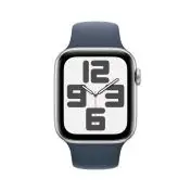 Apple Watch SE GPS Cassa 44mm in Alluminio Argento con Cinturino Sport Blu Tempesta - S/M
