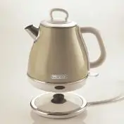 Ariete 2868 Bollitore Elettrico Vintage 1 Litro - Infusi, Tè e Tisane - Autospegnimento - Acciaio Inox - 1 Litro - 1600 Watt - Beige