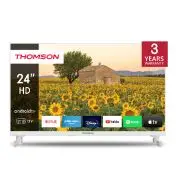 Thomson 24HA2S13CW Televisione Smart TV 24 Pollici 12V Led Hd Android TV Bianco