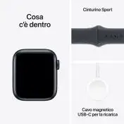Apple Watch SE GPS 40mm Cassa Alluminio Mezzanotte con Mezzanotte Sport Band - M/L