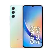 Samsung Galaxy A34 5G Display FHD+ Super AMOLED 6.6”, Android 13, 8GB RAM, 256GB, Doppia SIM, Batteria 5.000 mAh, Awesome Silver
