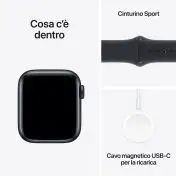 Apple Watch SE GPS + Cellular Cassa 40mm in Alluminio Mezzanotte con Cinturino Sport Mezzanotte - M/L