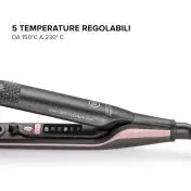 Bellissima Imetec Creativity Multistyle, Piastra per capelli Lisci o Mossi, Rivestimento ceramica, Particelle Diamante, Cheratina, Piastre Flessibili e Calde Anche Esternamente, 5 temperatur