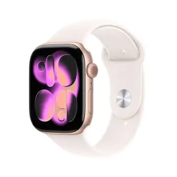 Apple Watch Series 11 GPS 46mm Smartwatch Cassa Alluminio Oro Rosa con Band Rosa Fard - M/L , 161669