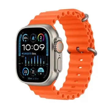 Apple Watch Ultra 2 GPS + Cellular, Cassa 49m in Titanio con Cinturino Ocean Arancione , 149722
