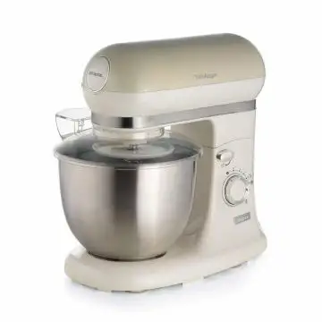 Ariete 1588 Impastatrice Planetaria - Pane, pizza e dolci - 7 Velocità - 3 Fruste - 5,5 Litri - Acciaio Inox - 2400 Watt - Linea Vintage - Beige , 155391