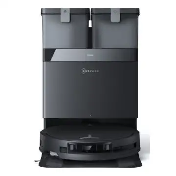 Ecovacs DEEBOT T50 OMNI Robot Aspirapolvere Lavapavimenti, 15000 Pa, Spazzola Laterale Estensibile e Lavapavimenti, ZeroTangle 2.0, lavaggio con acqua calda a 70 ℃, Ultrasottile 81 mm, nero , 158436