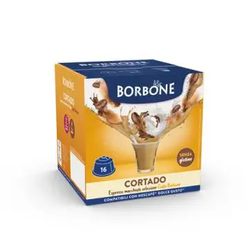 Caffè Borbone Miscela Dolce Re Cortado in capsule 16pz compatibili con macchine a marchio Nescafè® Dolce Gusto® , 141704