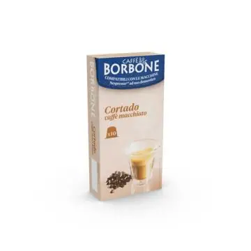 Caffè Borbone Miscela Cortado gusto Caffé Macchiato SENZA GLUTINE in capsule 10pz compatibili con macchine a marchio Nespresso® , 141695